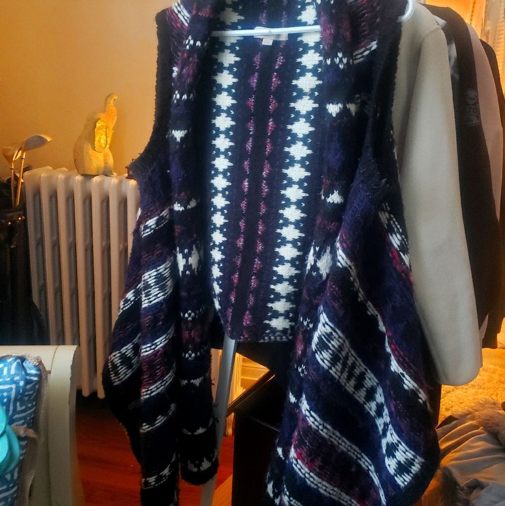 Knit cardi vest